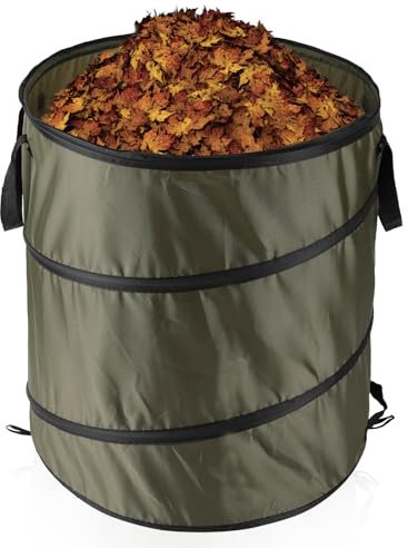 Pop Up Garden Waste Bag Oxford Cloth Collapsible Large Heavy Duty Sack With Handles For Waste Rubbish Toys Etc Garden Bag For Storage Gardening Reusable Container for Lawn Care (L - 118L)