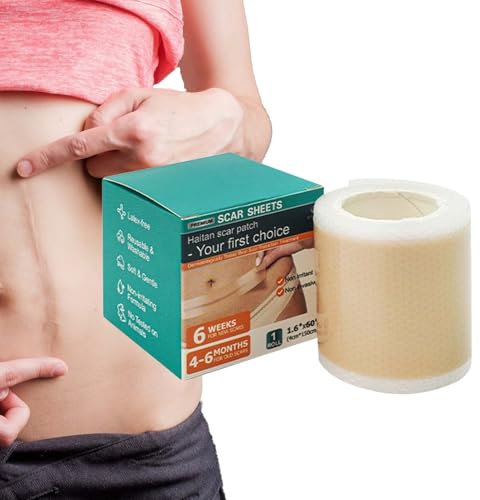 Erconsso Fogli Silicone Cicatrici Viso - 4x150 cm Cerotti in Silicone per Cicatrici - Cerotti Adesivi Ipoallergenici e Traspiranti per Corpo Collo Schiena Fronte Naso