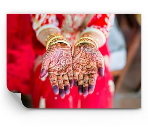 ARTTOR Papier Peint Panoramique Standard - Mains Oriental Patterns - 350x256 cm - Revêtement mural décoration Moderne Décoration Wallpaper Tableaux Muraux Photo Salon Chambre - WF1AA350x256-4848