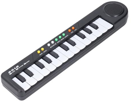 Masyrt Tastiera digitale portatile a 25 tasti, giocattolo musicale regolabile, ideale per oltre 3 anni