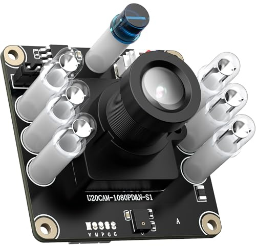 InnoMaker USB 2.0 UVC Kameramodul 1080P Tag-Nacht-Sicht Automatischer IR-Cut MEMS-Mikrofon ESD-EMI-geschützt Plug-and-Play für Windows Linux Mac Android Raspberry Pi Jetson Nano ARM-Boards