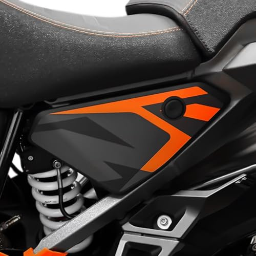 Az Graphishop Kunststoffaufkleber unter dem Sattel kompatibel mit KTM 1390 Super Adventure S 2025 Schutz vor Stößen und Kratzern, Made in Italy ASS-1390SAS-26 (Black Orange)