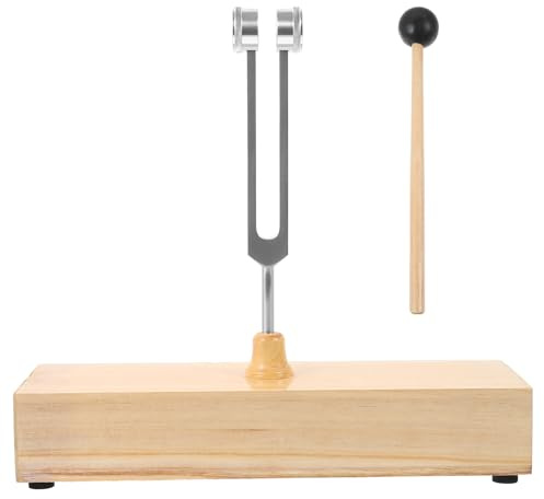 Aluminiumlegierung C128hz Stimmgabel mit Holzkasten 1 Satz | Meditationsübungen und Balance, Resistent gegen Bruch, Fördert Entspannung und Bessere Konzentration