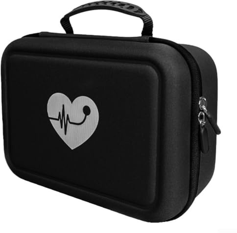 GLFLOW Hard Storage Bag Travel Case, Blood Pressure Machine, Multifunctional Storage Bag For Blood Pressure Monitor, EVA Hard Case With Adjustable Dividers(Black)