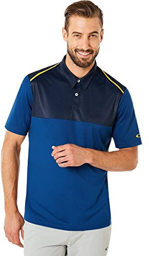 Oakley Men's Polo Shirt Ss Color Block, Dark Blue, Large