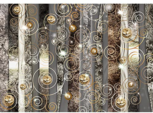 Runa Art Fototapete 3D Abstrakt Diamant 352 x 250 cm Vlies Tapeten XXL Moderne Wandtapete Wohnzimmer Schlafzimmer Braun 9372011a