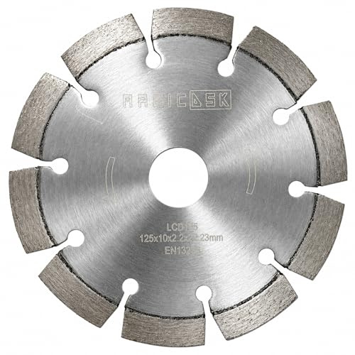 MAGICDSK LCD125 Disco Diamantato Laseer Professionale 125 mm per Cemento Armato, Calcestruzzo, Granito, Pietra e Laterizi – Foro 22,23 mm