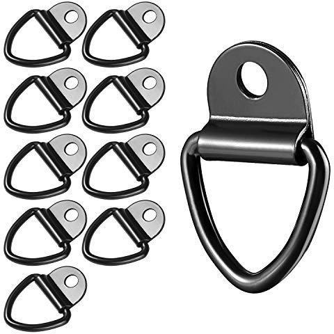Zurröse V Aufbauring Ring, Haken Zurring Zurrmulden Gurthalter, 450 kg Klappbar Ringe Haken Schwerlast Aufbauzurrösen Zurrringe für Anhänger LKW PKW Trucks Boots Kajak Anhängern (10 Pack)