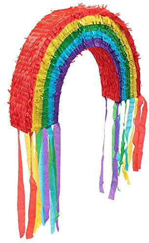 Goodtimes Pinata Regenbogen 37cm hoch Partyspiel Zum Befüllen mit Süßigkeiten und zerschlagen Als Geschenkidee für Geburtstag Hochzeit JGA