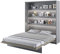 Schrankbett Bed Concept, Wandklappbett mit Lattenrost, V-Bett, Wandbett Bettschrank Schrank mit integriertem Klappbett Funktionsbett (BC-13, 180 x 200 cm, Grau/Grau, Vertical)