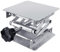 Hubtisch Labor Hebebühne Edelstahl Labor Hebeplattform Ständer Rack Scissor Laborscherenwagenheber manuelle Steuerung (100x100mm)