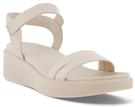 ECCO Damen Flowt Wedge LX Heeled Sandal Plateau, Limestone, 39 EU