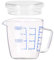 250ML Glass Measuring Cup Microwave Measuring Jug with Lid Multi-Purpose Measuring Mug for Hot/Cold Liquid, Clear, Easy to Read Measurements - Cook with Accuracy