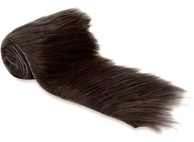 FabricLA Shaggy Faux Fur Roll - 4 X 60 Inches Trim Fur Rolls - 2.5 Inch Pile Length - Artificial Fur Material - Use Faux Fur Piece for Crafts, DIY, Costume Design, Decoration - Chocolate