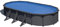 Gre KIT730GY Louko - Piscine Hors-Sol en Acier, Piscine Ovale avec Structure en Acier Gris Anthracite. Piscines Hors-Sol pour Jardin, 730x375x120 cm