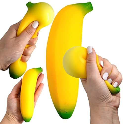 Henbrandt Quetschball Squeezeball Banane Squishy Gelb Antistress Knetball 15cm
