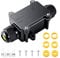 Elezenioc IP68 Waterproof Junction Box, 2-Way Outdoor Cable Connectors with 2 Cable M20 Gland Wire Connector Electrical Junction Box for 5-15MM Diameter Cable, Black