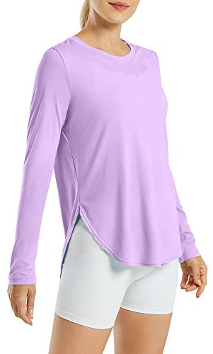 G4Free Women's Activewear Shirts UPF 50+ UV Sun Protection T-Shirts Long Sleeve Tops Workout Outdoor Gym Hiking Quick Dry Lightweight Shirts Purple