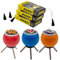 Seiffener Volkskunst | 3X Räucherofen Grillofen 10 cm | Grill + Räucherkerzen Ruhe | Original Erzgebirge Räuchergrill | 26301/B1 | rot blau orange