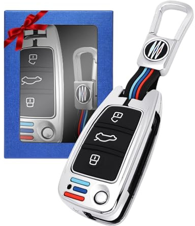 Yumzeco Autoschlüssel Cover für A1 A3 A4 A5 A6 Q3 Q5 Q7 S3 S4 RS5 RS6 TT