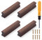 NAKUPENDA 4 Stück Schrankgriffe Holz Griff Schubladengriff Holz Möbelgriff Holztürgriff Türgriff Schrankgriff für Tür Schrank Schublade,64mm Lochabstand (Schwarze Walnuss)