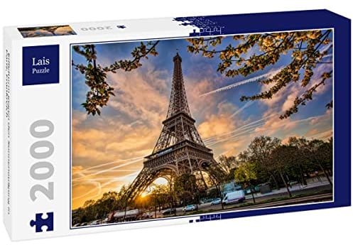 Lais Puzzle Eiffelturm gegen den Sonnenaufgang in Paris, Frankreich 2000 Teile