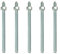 Isolbau Lot de 5 barres d'ancrage M20 x 300 mm - Homologation ETA - Ancrage composite galvanisé avec écrou et rondelle - Ancrage pour charges lourdes