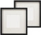 Anhow 2er 3D Bilderrahmen 23x23 cm, Echtglas 3D Bilderrahmen zum Befüllen 3cm Tiefer Objektrahmen mit Beige Passepartout Passend für 13x13 cm Fotos - Schwarz