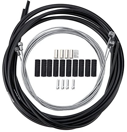 Universal Fahrrad Schaltzug Gehäuse Set für Shimano für Sram Schaltwerk Bremsschlauch MTB Rennrad (schwarz)