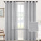 Lanqinglv Gardinen Vorhänge mit ösen Voile Vorhang 2er Set H 160 x B 132 cm,Grau Leinenoptik Halbtransparent Vorhänge für Wohnzimmer Schlafzimmer Kinderzimmer,Leinen Schiebevorhang