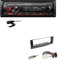 Pioneer MVH-S320BT 1-DIN Bluetooth Autoradio USB FLAC Spotify mit Einbauset passend für Mitsubishi Colt und Colt CZC Cabriolet 2004-2009 dunkelgrau