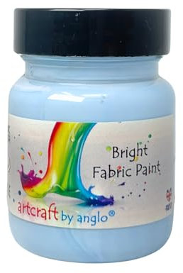 artcraft by anglo Permanent Pastel Blue Fabric Paint, Textile Paints in 60ml. Ideal for Painting on Clothes, T-shirts, Jeans, Bags & Canvas Shoes.