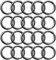20PCS 28mm Rond Mousqueton, Snap Ressort Anneau Boucle Alliage De Zinc Trousseau Crochet Clips pour Sacs, Sacs à Main, Porte-clés, Travaux Manuels, Noir