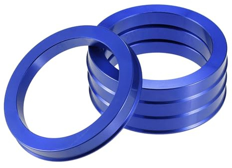 A ABSOPRO 4 Stück Radnaben-Zentrierringe Blau Aus Aluminiumlegierung