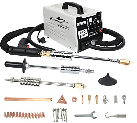 KAISAL Machine de Soudeuse par Point 220v Soudeuse par Point Carrosserie 3800A Spot Welder 6 Modes de Soudage par Points 2KW Outils de Réparation de Carrosserie Automobile