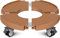 WELDUN Rullo per piante Ø 40 – 57 cm, portata 200 kg, sottovaso con ruote girevoli bloccabili, rullo per fiori per esterni, 1 pezzo, kaki
