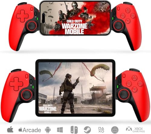 arVin Mobile Gaming Controller for iPhone/iPad/Android/Tablet/Switch/PS4/PC, Replacement for PS Portal,Wireless Gamepad with Hall Effect Joysticks/Hall Trigger/Turbo