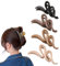 Traziewell Haarklammer Klein Dünnes Haar Elegant Schwarz Matt 4 Stück Große Rutschfestes Haarspangen Rutschfest Starken Halt Haar Jaw Clips Haarklammer für Lange Dicke Haare Hair Clips for Girls 1414