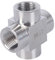 SQING 1/8 1/4 3/8 1/2 1/4 NPT M20 femelle croix 4 voies bloc séparateur 304 acier inoxydable raccord de tuyau connecteur eau gaz carburant(NPT,FEMALE_1/8)