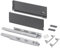 Emuca - Schubladen-Kit für Küche und Bad mit 3D-Regelung, Höhe 178mm, Tiefe 400mm, 40 Kg, sanftes Schließen, Panels nicht enthalten, Stahl, Anthrazitgrau