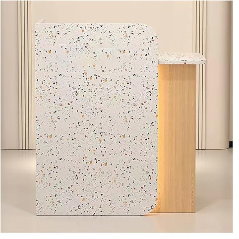 BYJSJY Empfangstheke, Rezeptionstheke Mit Dekorplatten, Bürotheke Rezeption Tisch Mit Schubladen, Empfangstresen, Laden-Theke, Verkaufstheke, Für Hotel Klinik Salon Lobby(Color:C,Size:120x45x95cm)