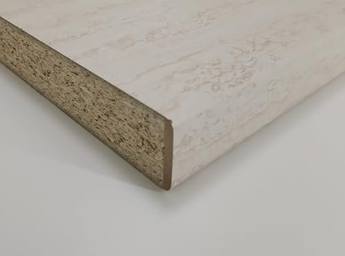 Top Per Cucina Piano Cottura In Laminato Stratificato HPL sp mm 38 x 2900 x 600 - VARI COLORI (TRAVERTINO, CM. 290X60)