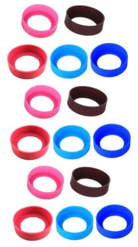 OUNONA 15 STK Silikonschutzhülle Schutzhülle für Wasserflaschen Isoliermatte für Flaschenhalter thermostasse thermotassen thermobechet Becherhalter Untersetzer Hitzebeständige Schutzhülle