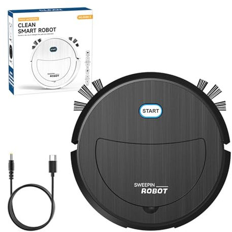 Robot Vacuum Cleaner - Intelligent Automatic Floor , Automatic Intelligent Robot Vacuum | Rounded Robot Vacuum Cleaner, Brushless Design, Strong Suction for Pet Hair, Carpet
