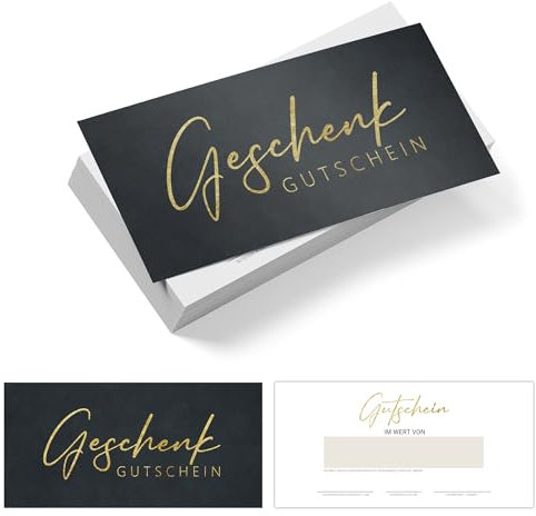 40 Blanko Gutscheine zum selber Ausfüllen für Nagelstudio Friseur Kosmetik Massage Wellness Fußpflege Beauty | Gutscheinkarten Geschenkgutscheine Gastro Restaurant