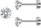 Artskin Titanio Cubuic Zirconia Orecchini a perno per donne e uomini CZ Orecchini ipoallergenici piatti indietro, orecchini in argento da ragazza, set di orecchini per cartilagine da 3 mm a 5 mm, 5