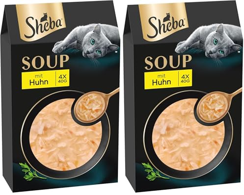 Sheba Multipack Soup - Katzennassfutter im Portionsbeutel - Huhn - 40 x 40g (Packung mit 2)