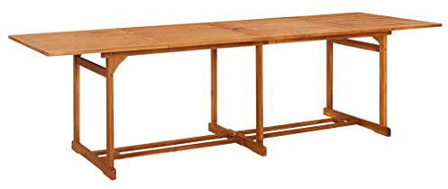 AJJHUUKI Outdoor Möbel Garten Esstisch 280x90x75cm Akazienholz massiv Möbel