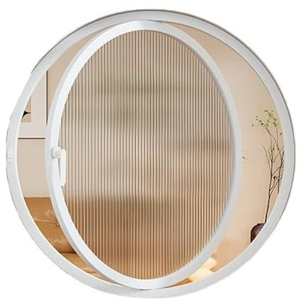 Das Runde Fenster Kann Um 360° Gedreht Werden. Beleuchtungslüftungsfenster Aus Aluminiumlegierung, Drehbares Flügelfenster, Geeignet Für Badezimmer, Schlafzimmer,White/c-39.4IN/100cm