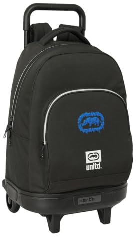 safta ECKO UNLTD. Worldwide Großer Rucksack mit Rädern, kompakt, abnehmbar, ideal für Kinder verschiedener Altersgruppen, bequem und vielseitig, Qualität und Widerstandsfähigkeit, 33 x 22 x 45 cm,